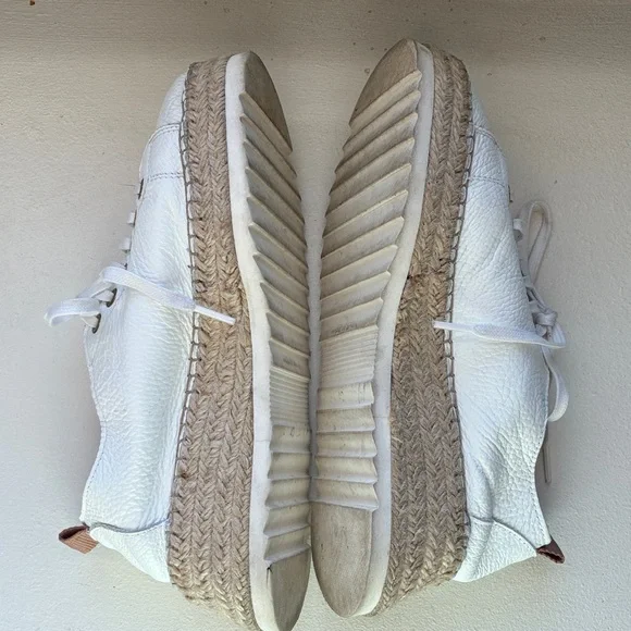 Carvela Chase White Espadrille Platform Trainers - Picture 8 of 9